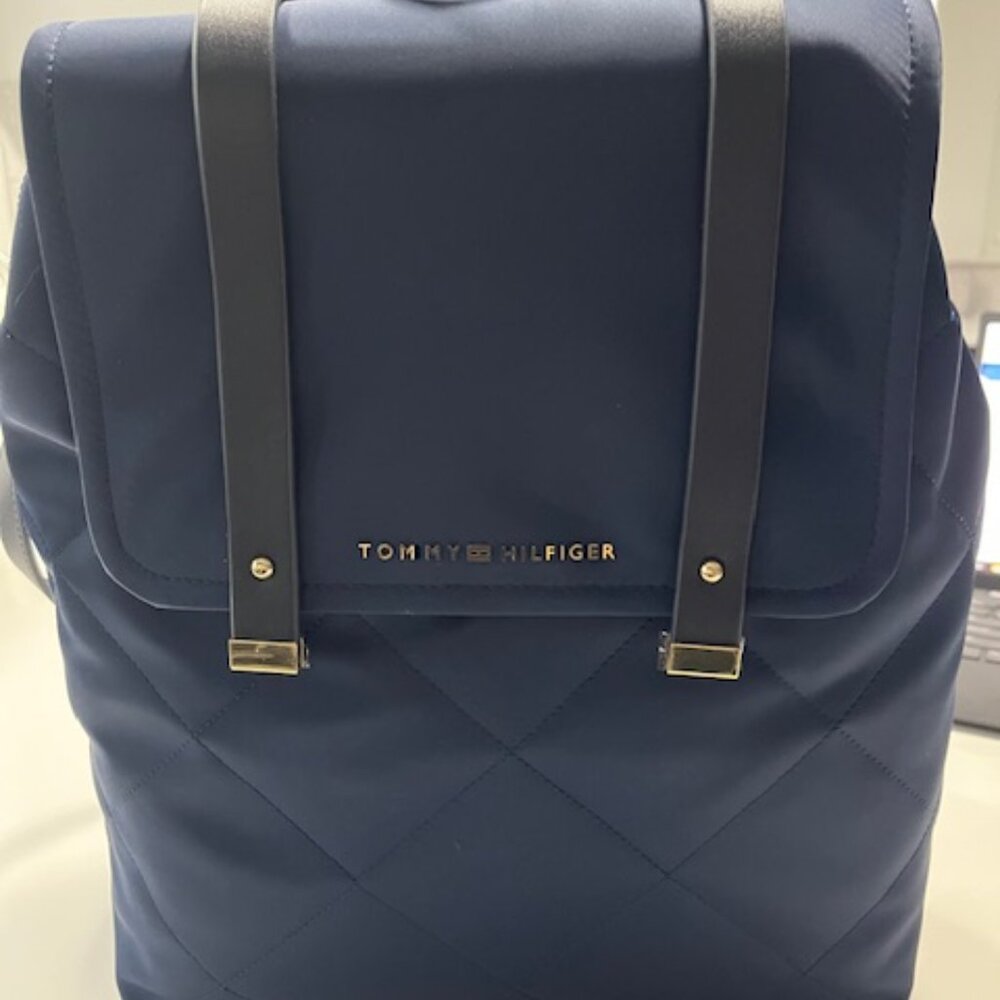 Tommy Hilfiger Navy Quilted Backpack